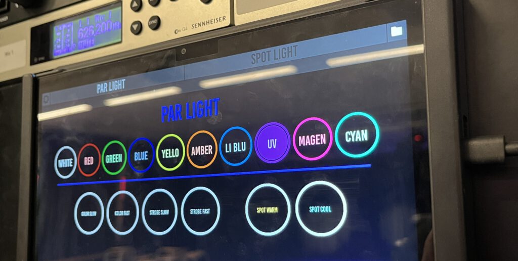 touchscreen van bediening dmx licht systeem
