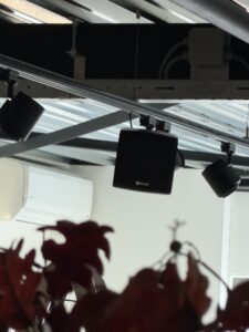 Ecler Opbouw speaker showroom lightrail